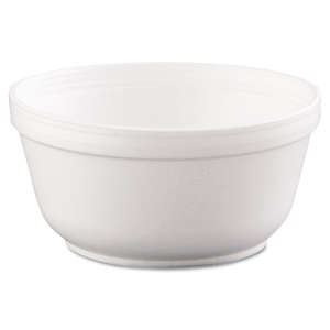 Dart, Hot or Cold Insulated Foam Bowls, 12 oz, White