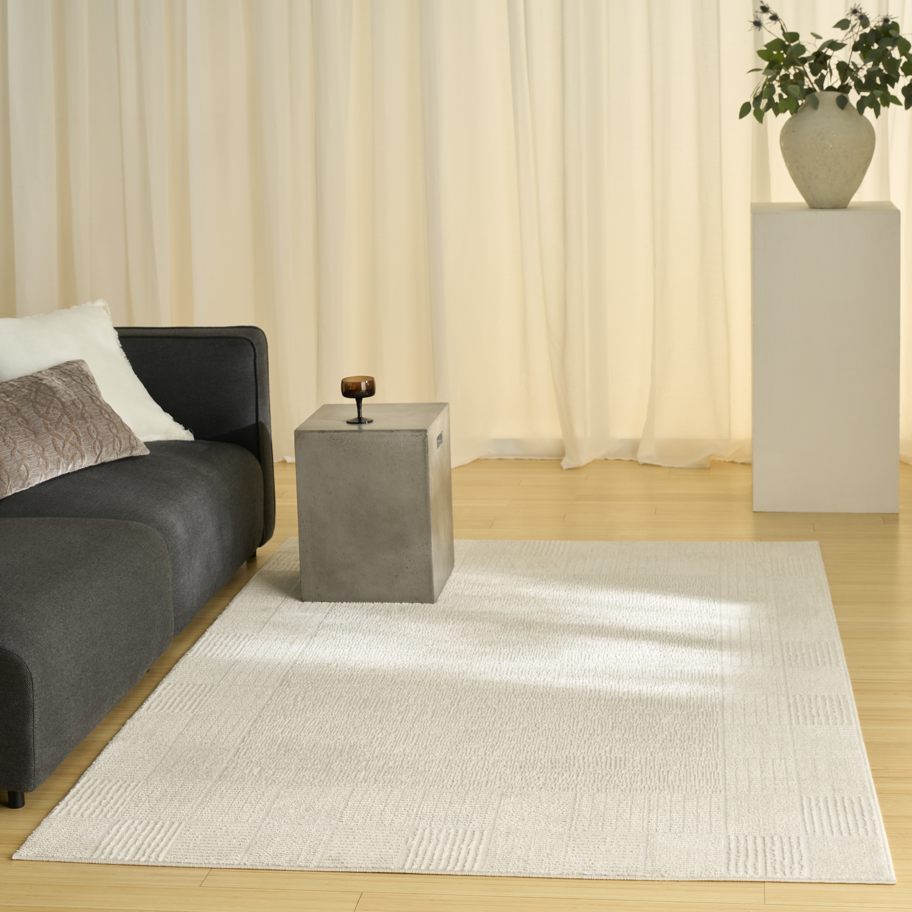 Nourison Nordic 5' x 7' Ivory Modern Indoor Rug