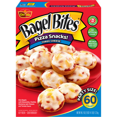 Bagel Bites Three Cheese Pizza Snacks 60 count Box