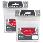 C-Line&reg; Self Adhesive Labeling Pockets with Inserts, 25 Per Pack, 2 Packs CLI70443-2