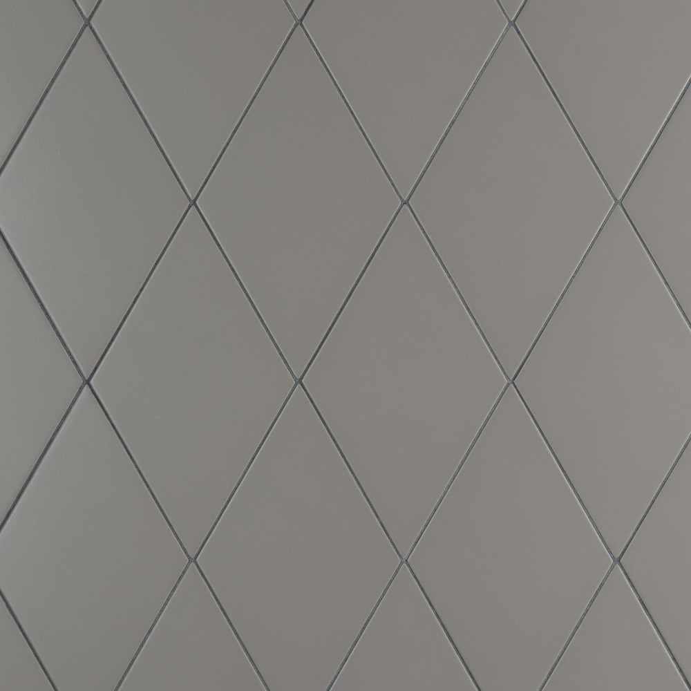 Rhombus Smooth Dark Grey 5-1/2 in. x 9-1/2 in. Porcelain Floor and Wall Tile