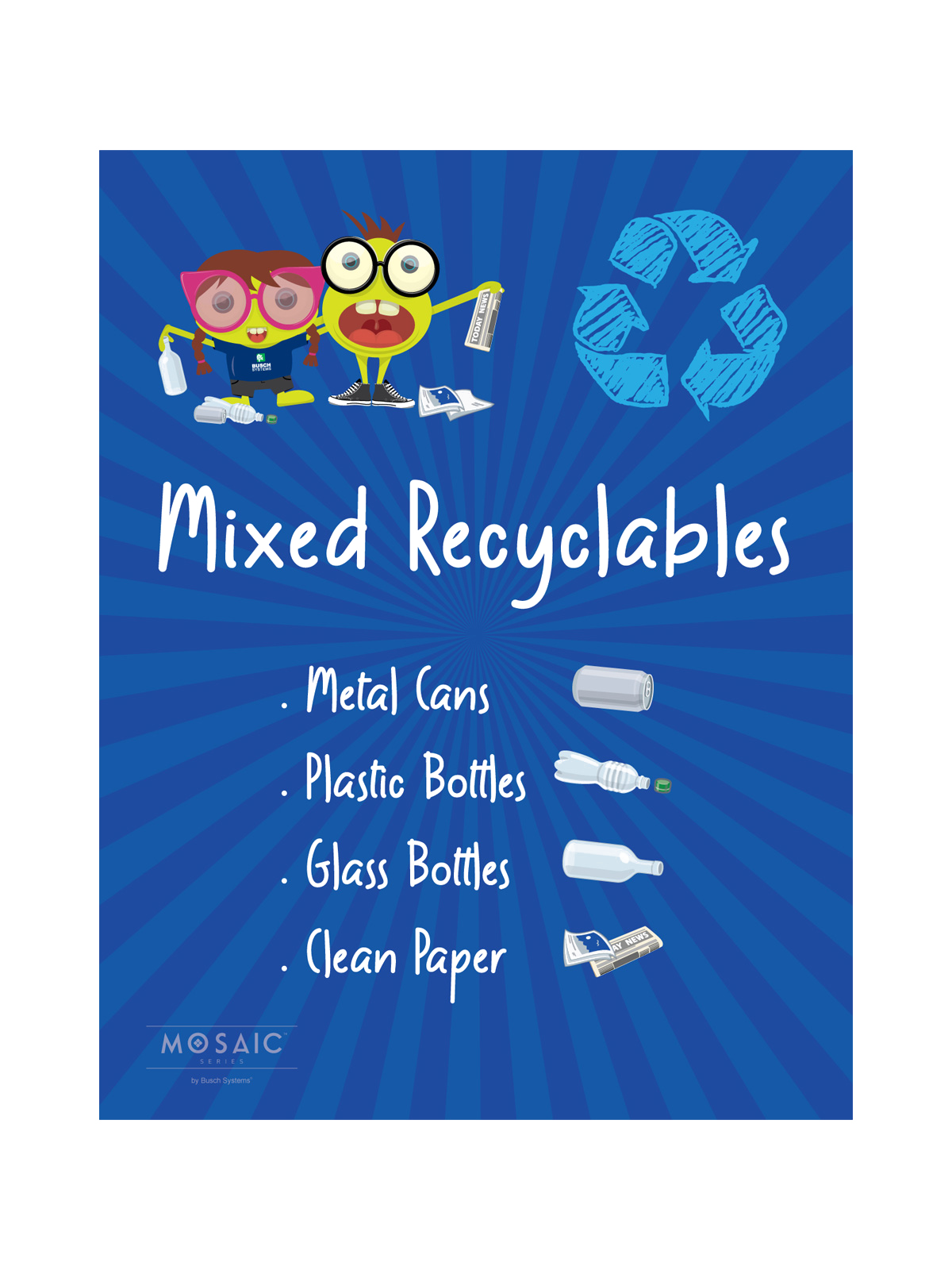 MOSAIC – Junior Body Sign – Junior – Mixed Recyclables – Blue