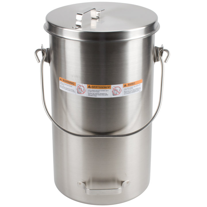 20-quart stainless steel covered ice cream tote pail