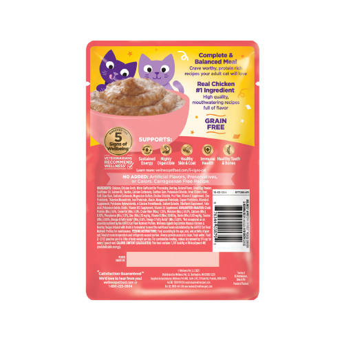 Wellness Appetizing Entrees Chicken & Herring back packaging