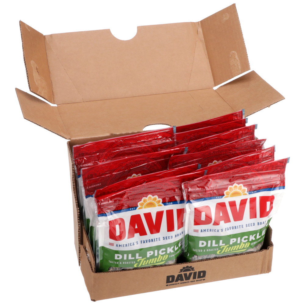 DAVID Dill Pickle Flavored Jumbo Sunflower Seeds Conagra Foodservice