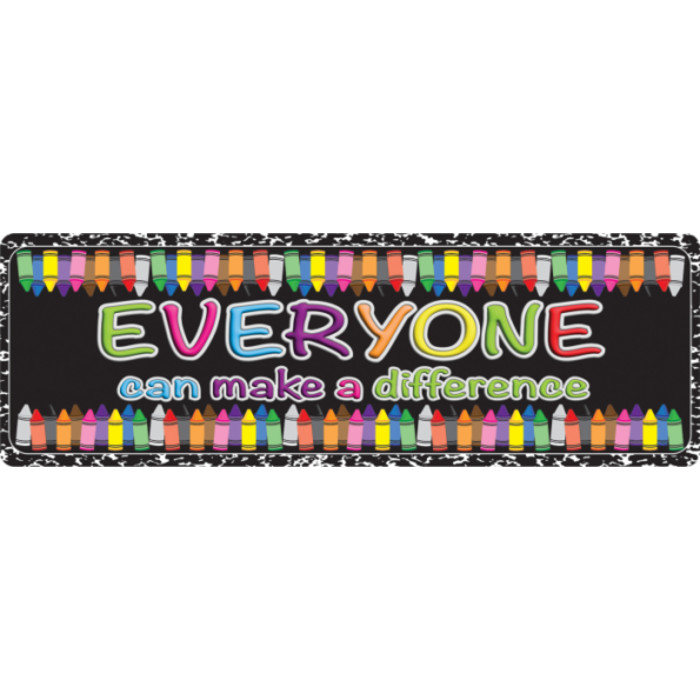Classroom Mat Runner, Everyone Can Make a Difference, 15.5 in x 47 in