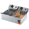 Double-well 208- to 240-volt 10-lb standard-duty Cayenne® countertop deep fryer