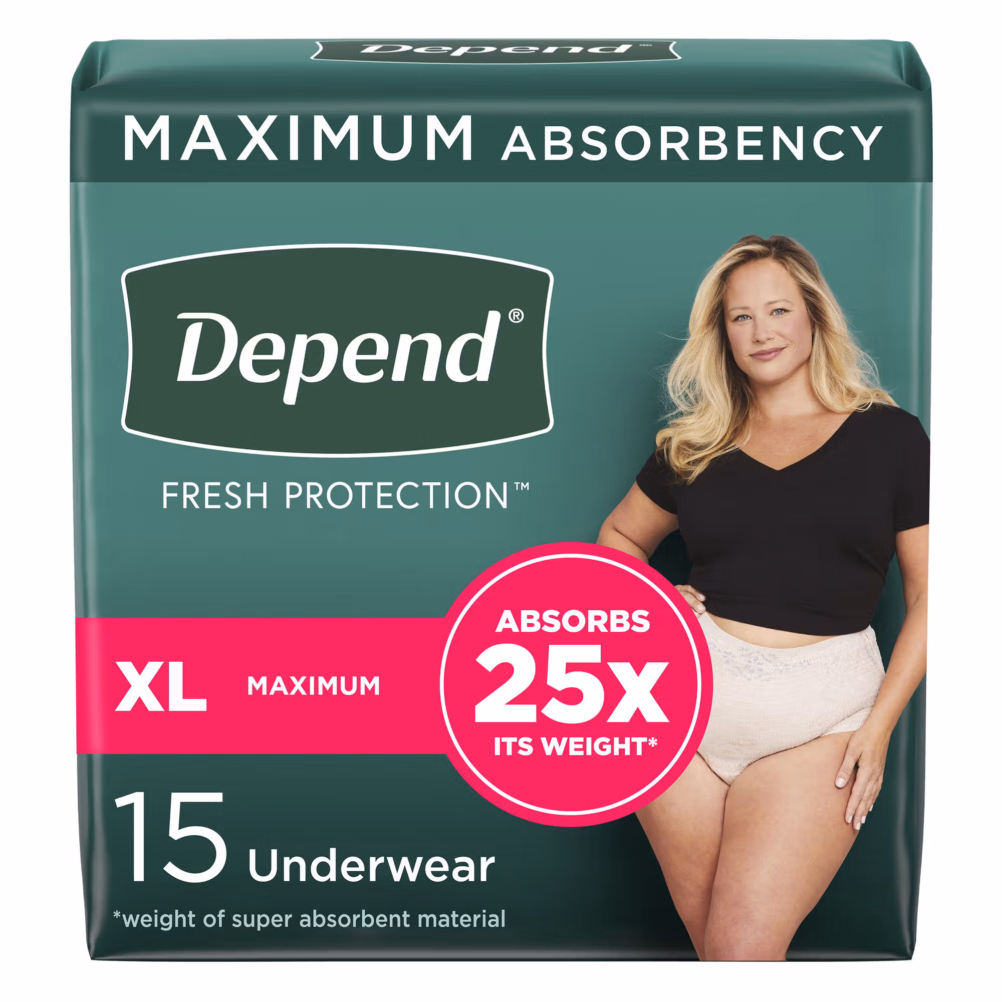 Depend® Fresh Protection™ Women's Maximum Absorbency Underwear, X-Large