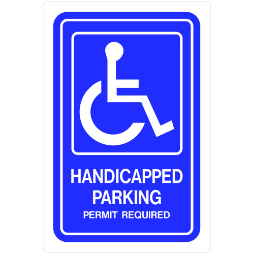 Aluminum Handicapped Parking Sign (12