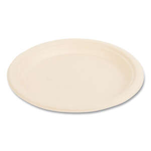 Boardwalk, Bagasse PFAS-Free Dinnerware, Plate, 9" dia, Tan