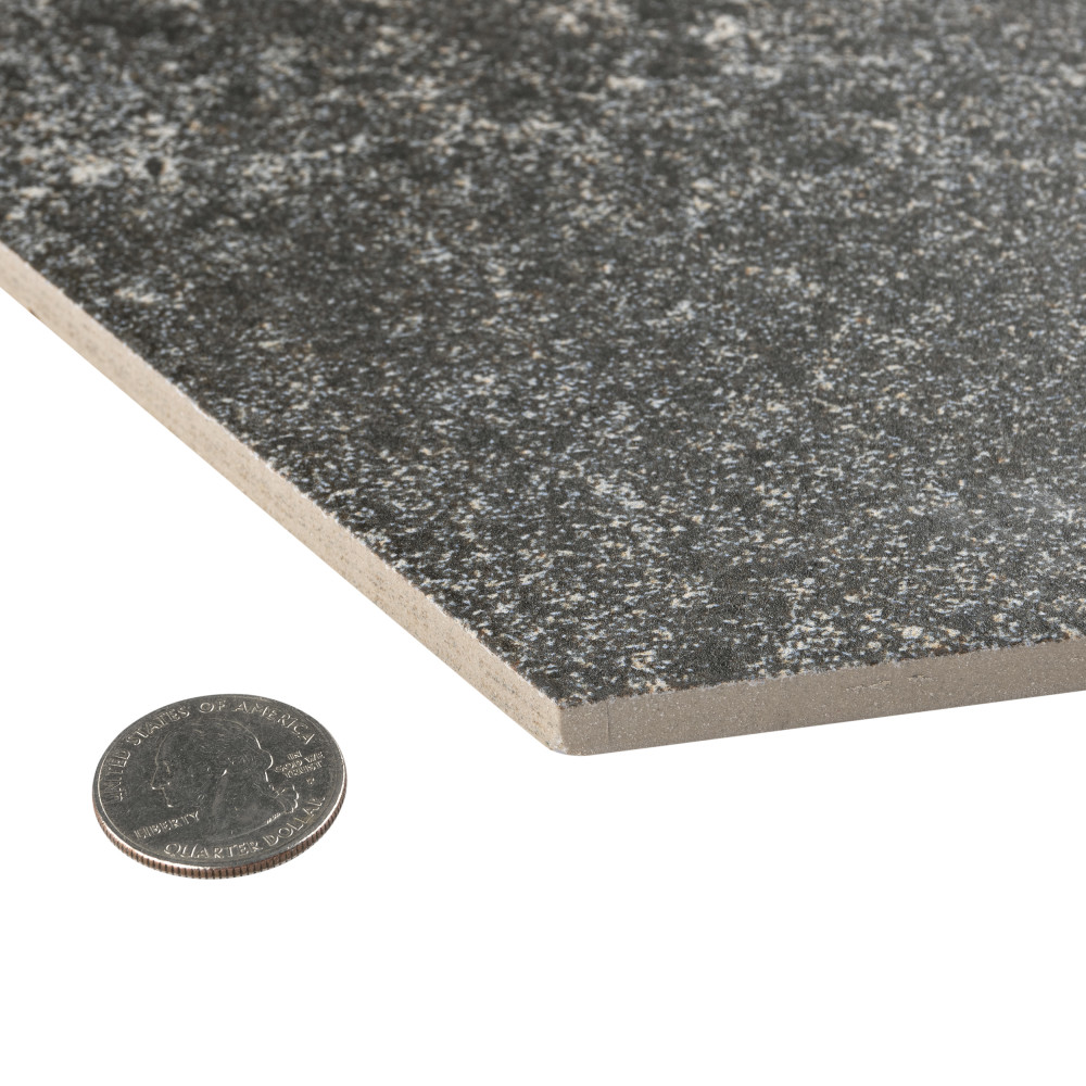 Nagpur Grand Hex Grafito 19 in. x 22 in. Porcelain Floor and Wall Tile