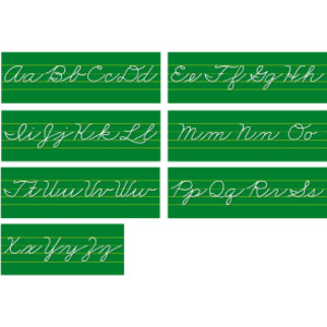 Traditional Cursive Alphabet Lines Bulletin Board Set