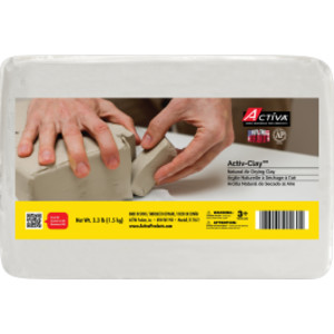 Activ-Clay&trade; Air Drying Clay, Extra White, 3.3 lb (1.5 kg)