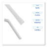 Boardwalk, Flexible Wrapped Straws, 7.75", Plastic, White