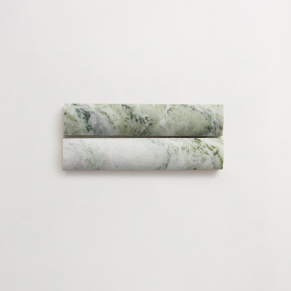 clé lapidary: sculpted shapes | cabochon short mosaic sheet | honed | jade green | sample 