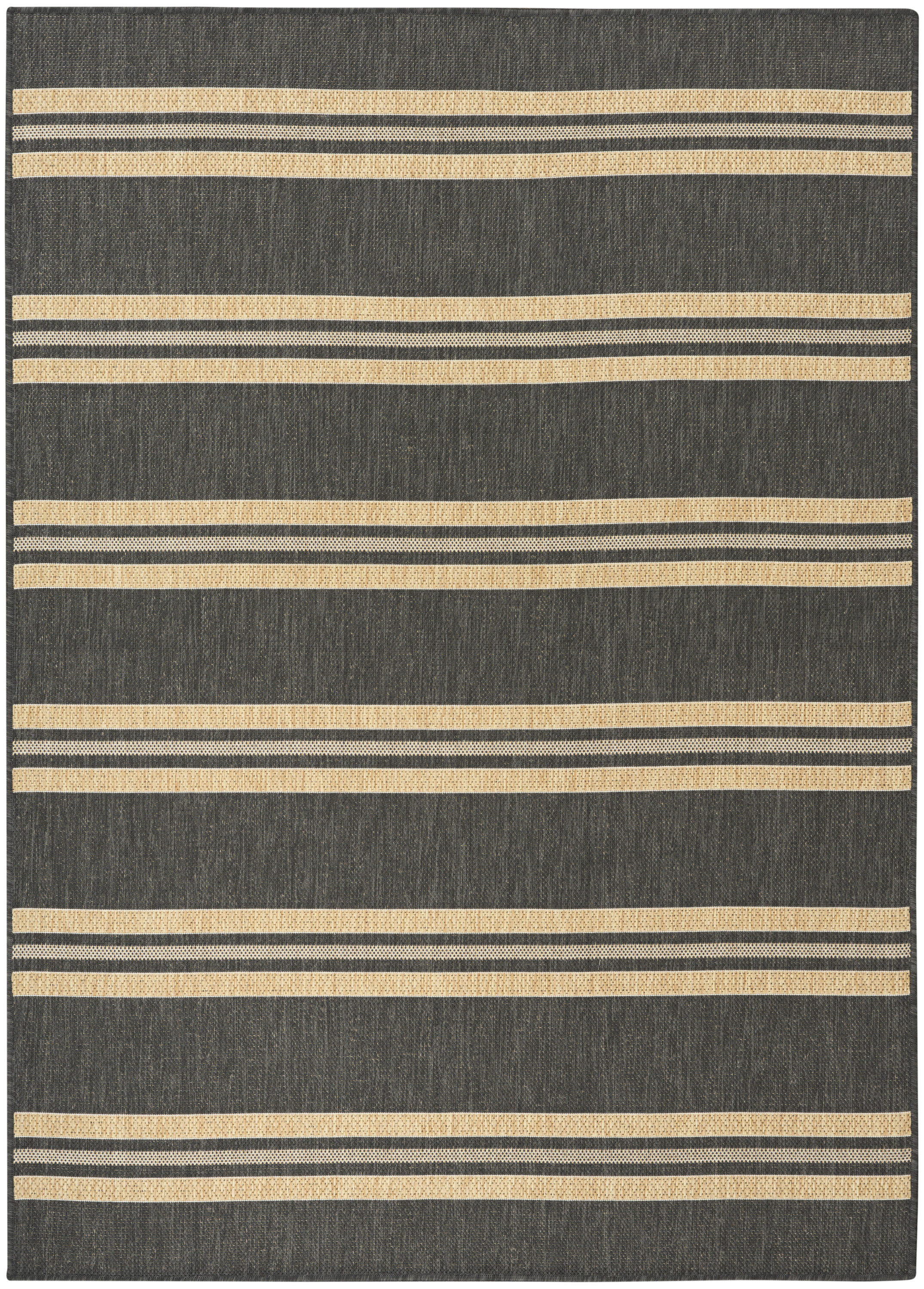 Nourison Horizon Indoor/Outdoor 6' x 9' Charcoal Modern Rug