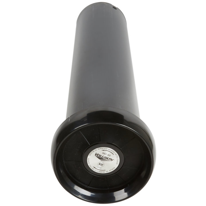 23-inch-deep in-counter adjustable gasket cup dispenser in black