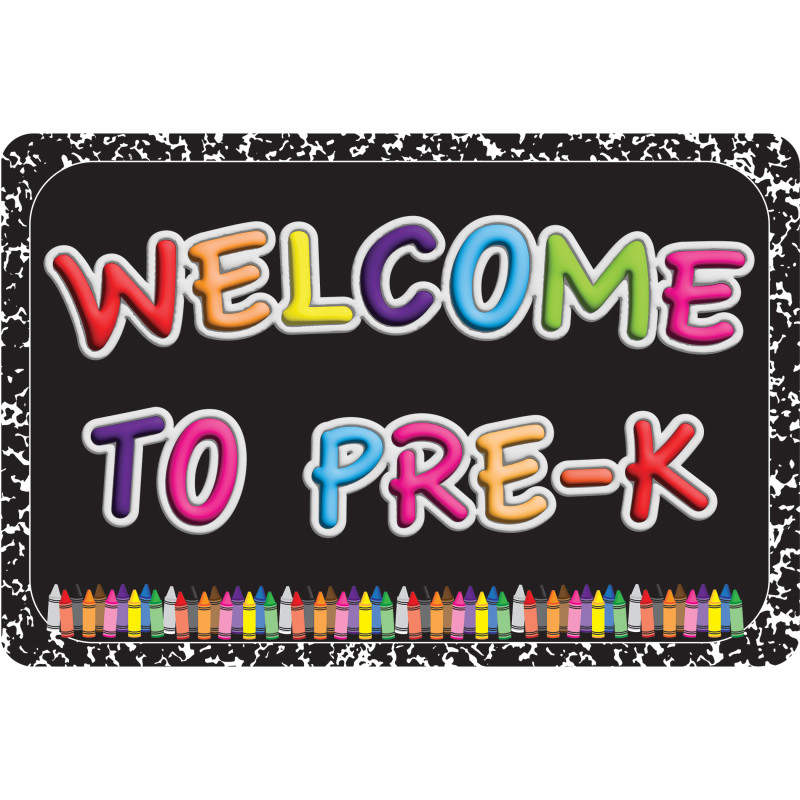 The Original Fun Mat™, Welcome Mat, 15.5x23.5 in, Welcome to Pre-K