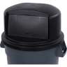 Carlisle, Bronco, Dome, Round, Polyethylene, Black, Receptacle Lid