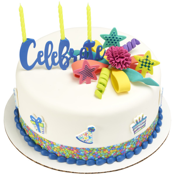 Multi-Colored Burst Assortment Gum Paste Layon