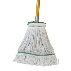 Hillyard, Sno-White Sta-Flat, Rayon Cut-End Wet Mop Head with 1" Headband, 16 oz, White