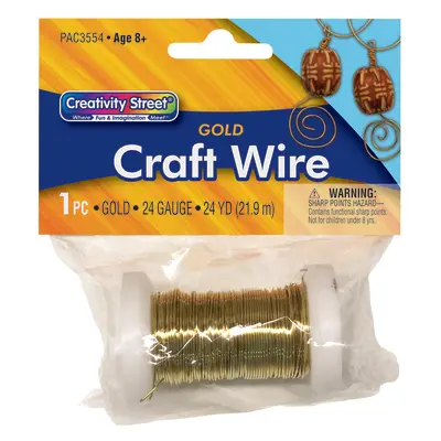 Creativity Street  Craft Wire, Gold,  24 Gauge, 24 Yards, 1 Count