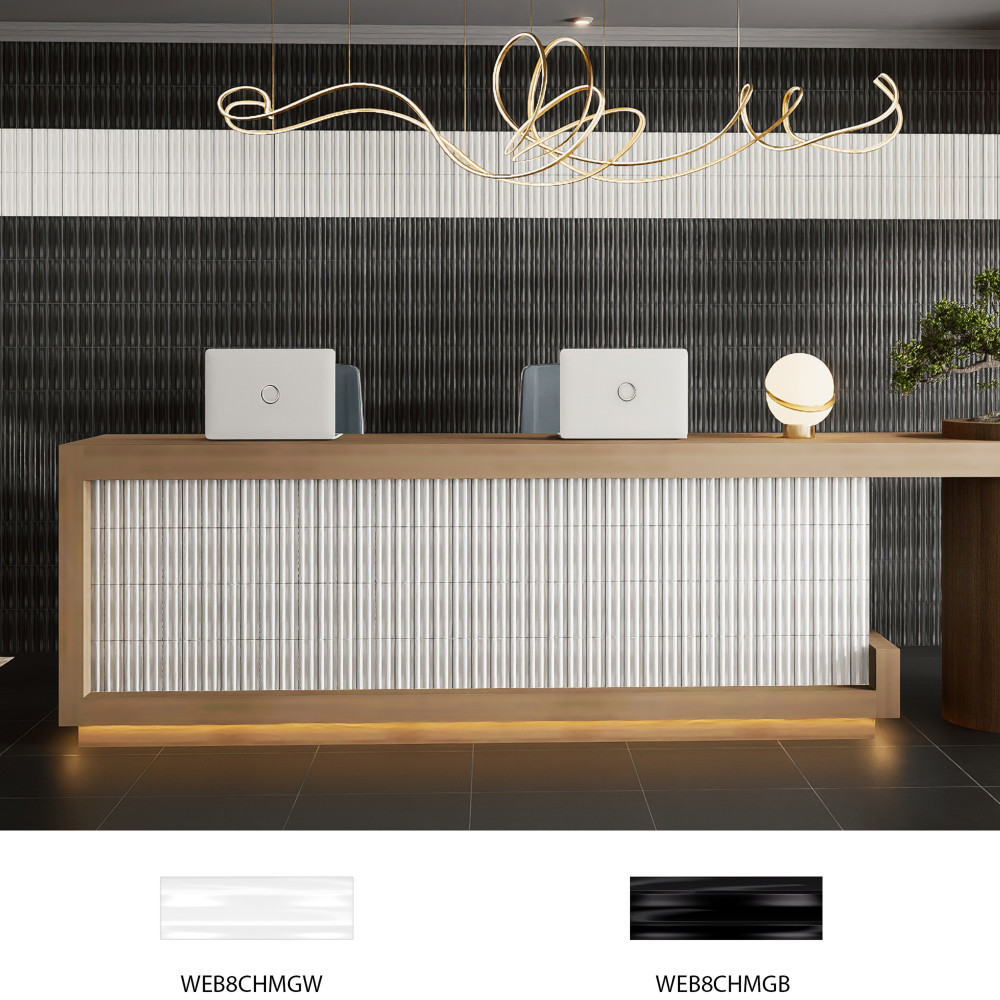 Crown Heights Maori Glossy White 2-5/8 in. x 7-7/8 in. Ceramic Wall Tile