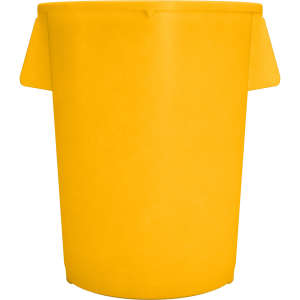 Carlisle, Bronco, 44 gal, Polyethylene, Yellow, Round, Receptacle