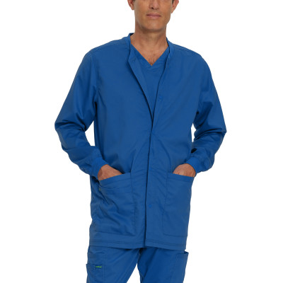 ProFlex 3170 Men&#8216;s Knit Collar Scrub Warmup Jacket by Landau -Landau