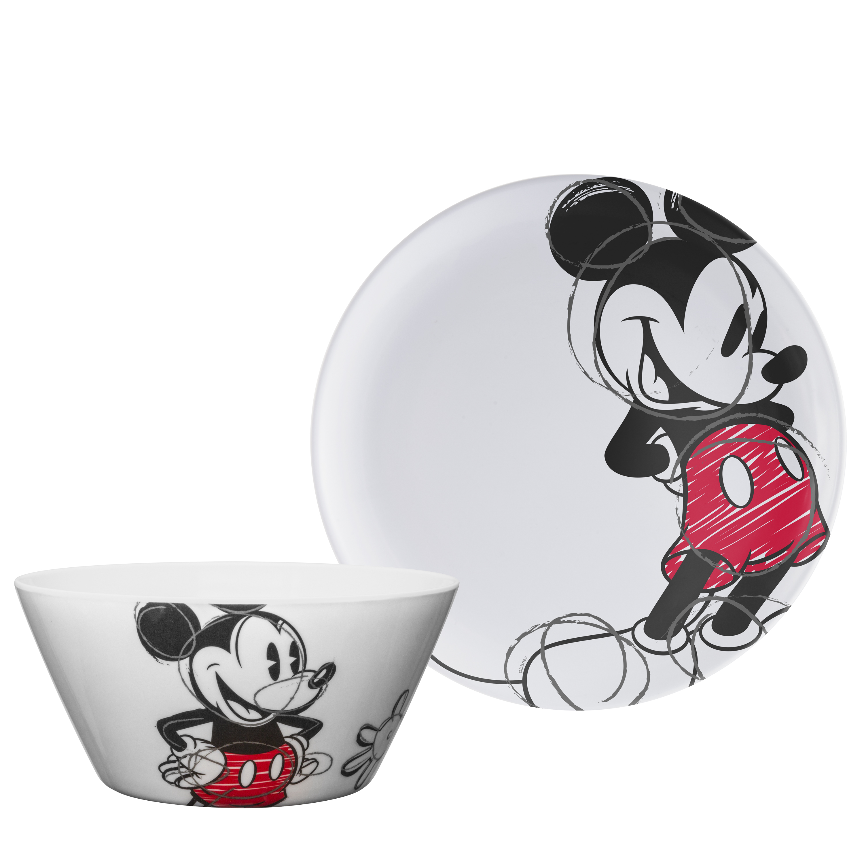 Disney Dinnerware Set, Mickey Mouse, 2-piece set slideshow image 1 Disney Dinnerware Set, Mickey Mouse, 2-piece set slideshow image 1