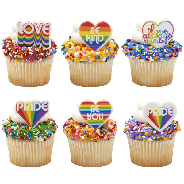 Love Always Wins Cupcake Rings