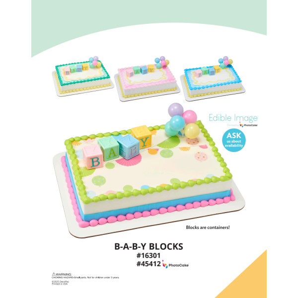 B-A-B-Y Blocks The Magic of Cakes® PhotoCake® Enhanced Background and Icing Page