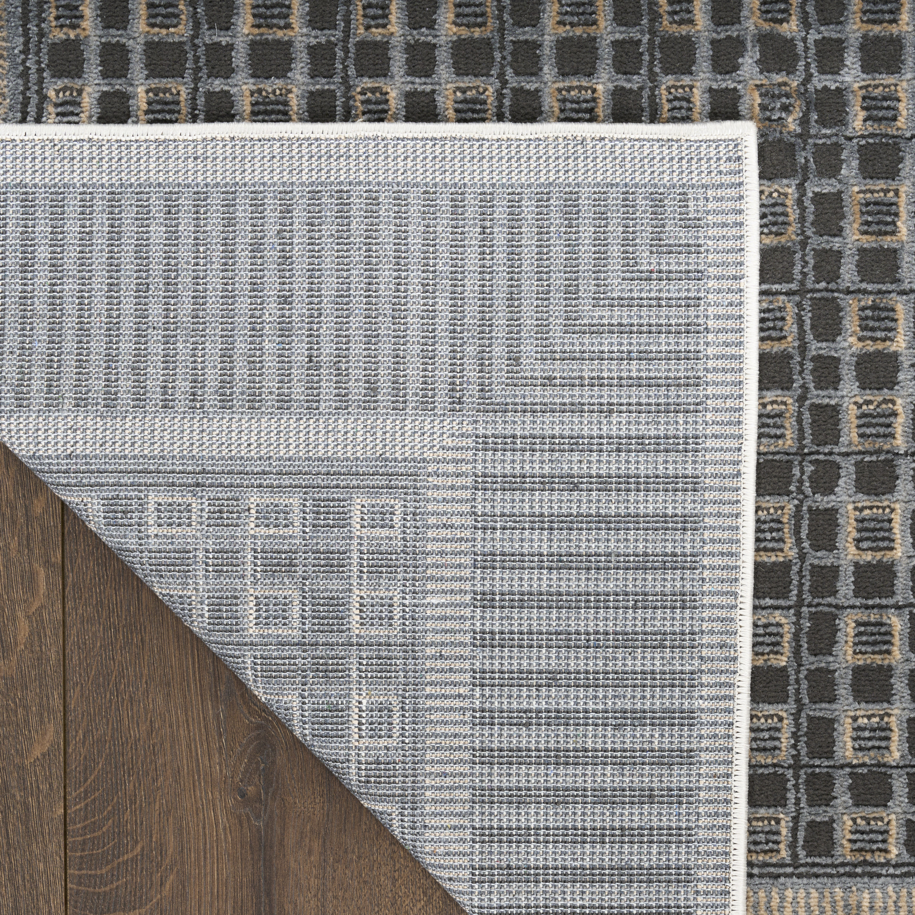 Nourison Nordic 2' x 3' Black Taupe Art Deco Indoor Rug