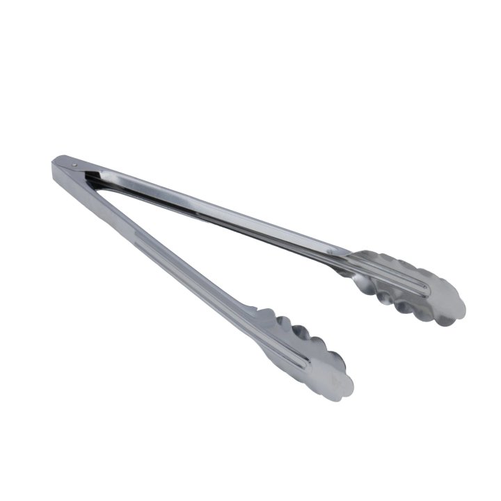 12-inch economy stainless steel utility tongs