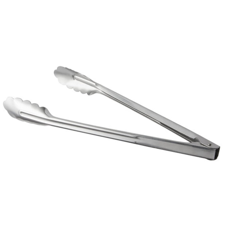 12-inch economy stainless steel utility tongs