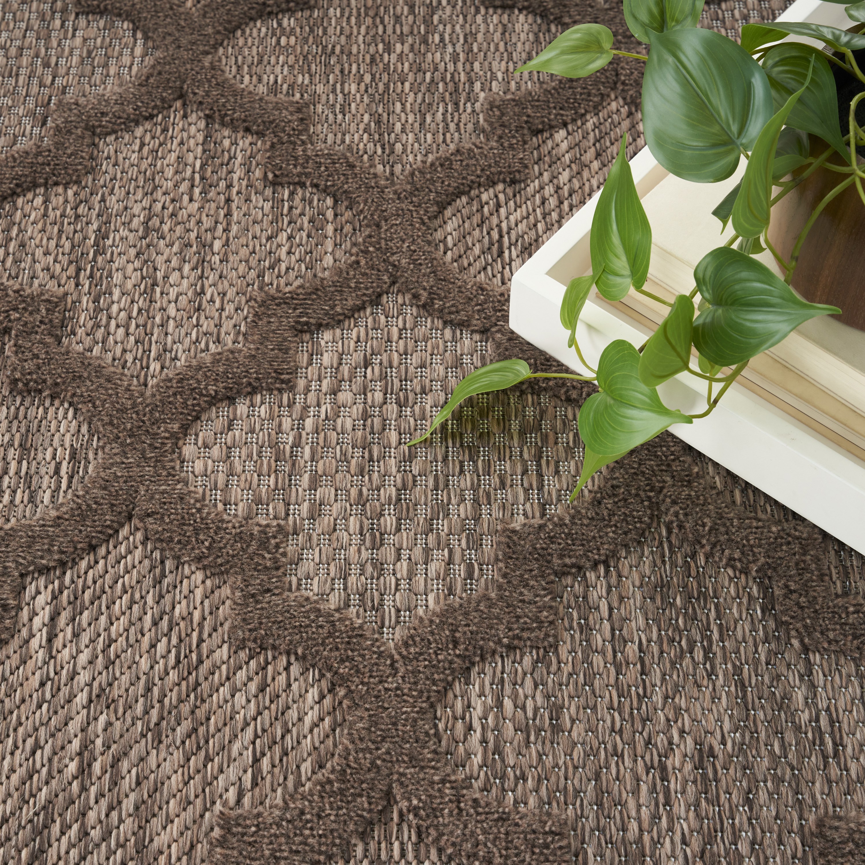 Nourison Easy Care 8' x 10' Brown Modern Rug