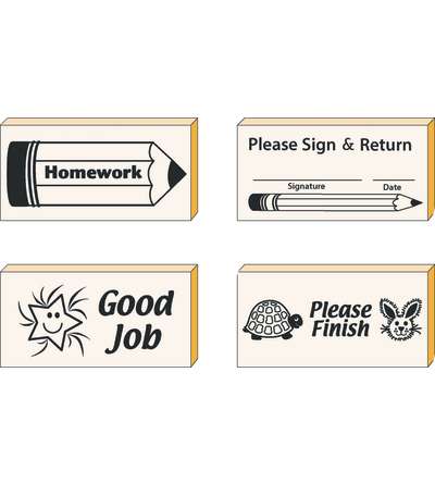Teachers Helper Stamps, Set of 4