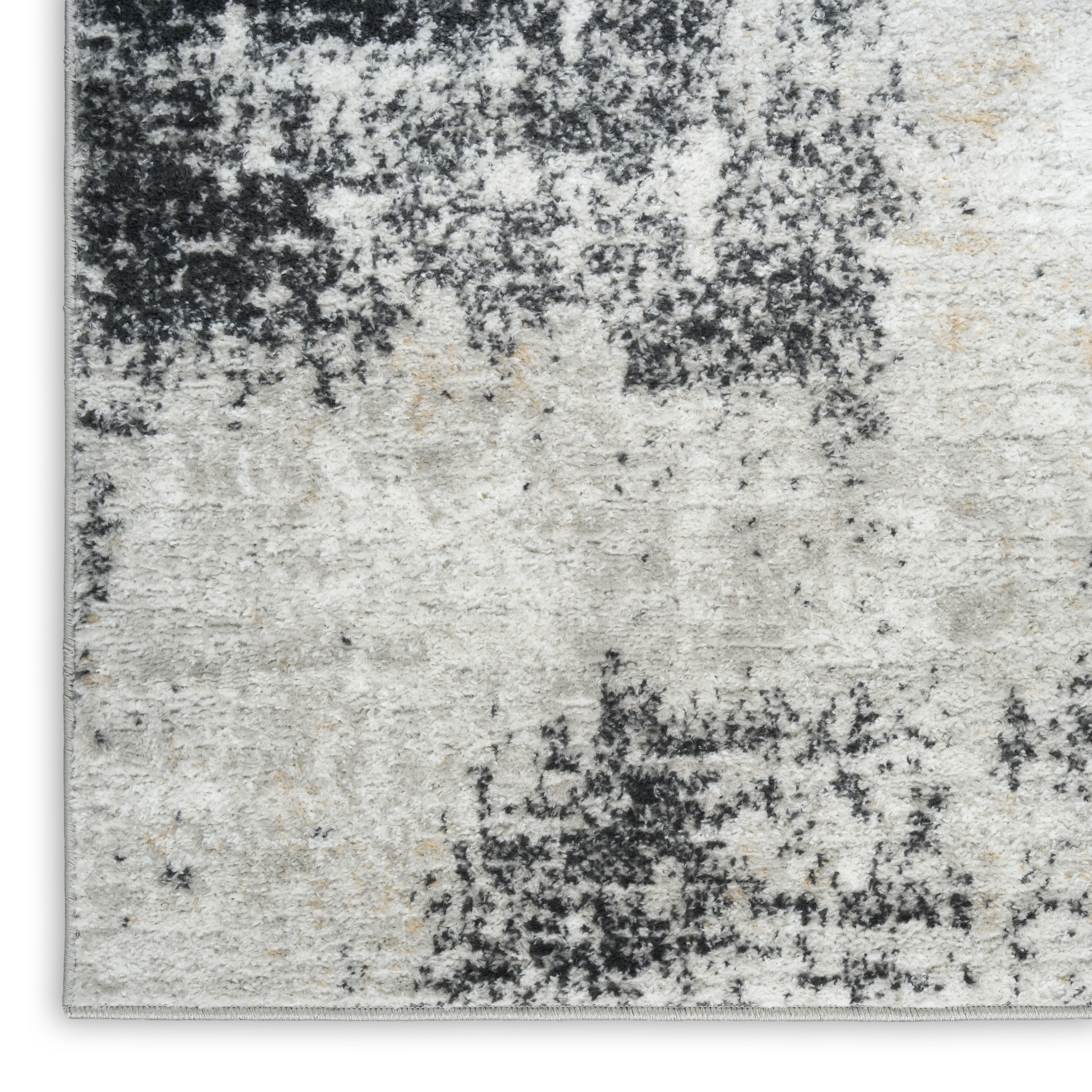 Nourison Dekor 4' x 6' Grey Charcoal Modern Indoor Rug