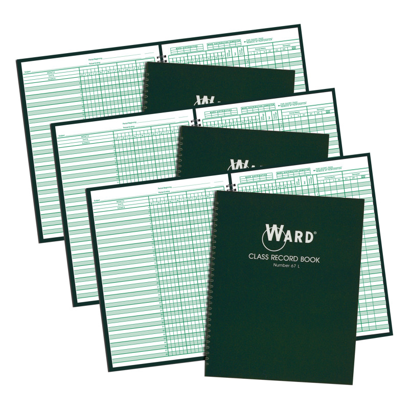 Class Record Book, 38 Name, 6-7 Week Periods, Pack of 3