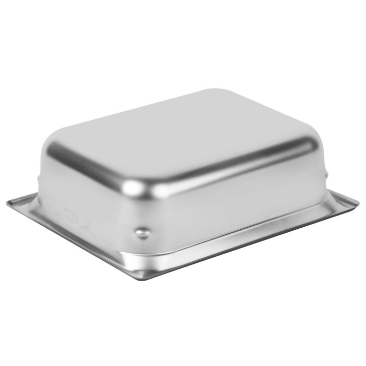 Half-size 4-inch-deep Super Pan 3® stainless steel steam table pan with Steel Coat x3™ nonstick coating