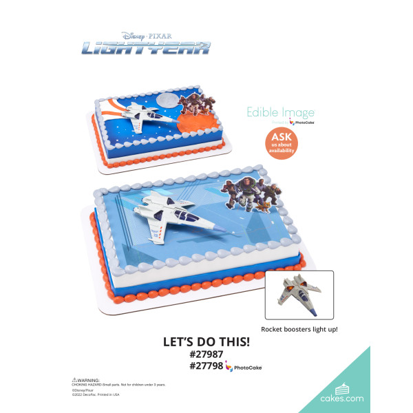 Disney and Pixar's Lightyear Let's Do This! The Magic of Cakes® PhotoCake® Enhanced Background and Icing Page