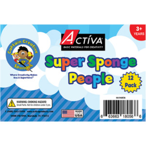 Super Sponges, People Shape, Pack of 12