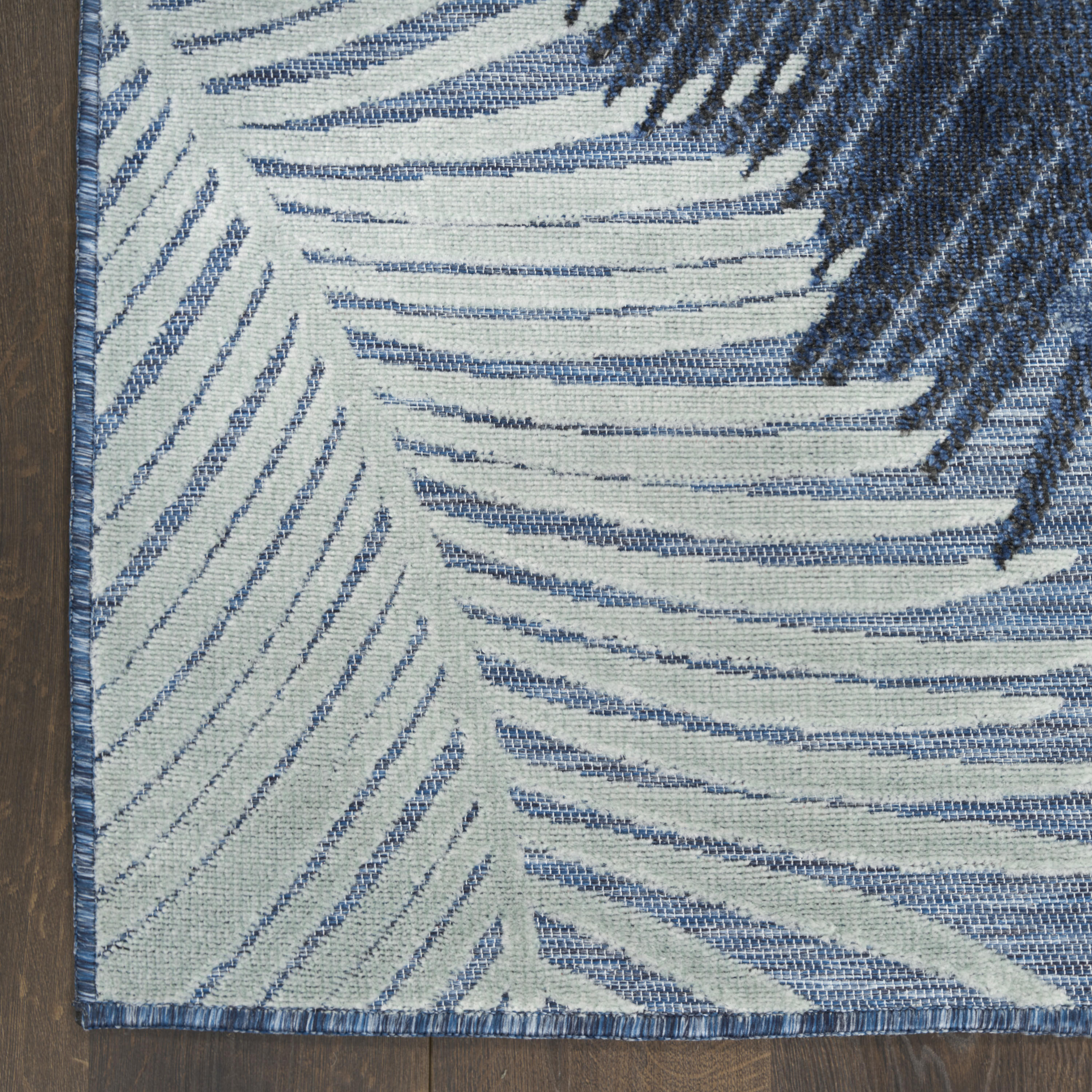 Nourison Suncoast 7'10" x 9'10" Denim Tropical Rug