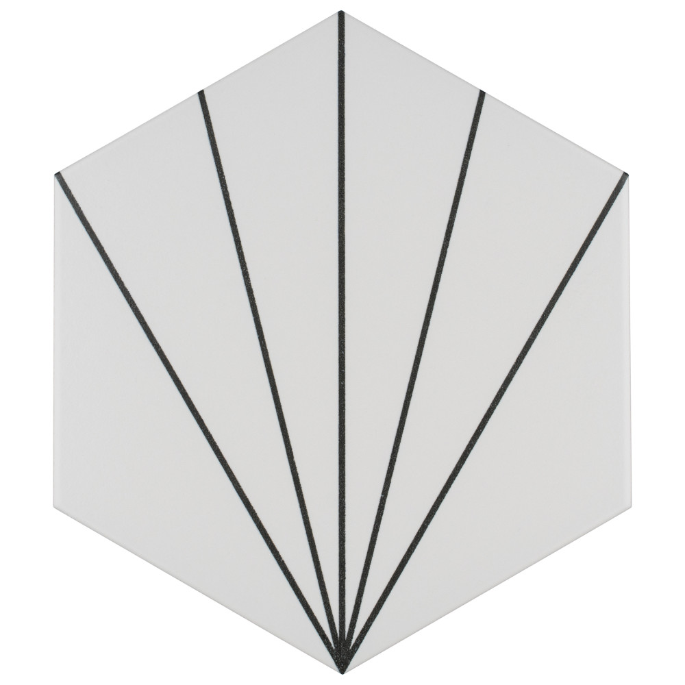 Sample – Aster Hex Blanco Porcelain Floor and Wall Tile