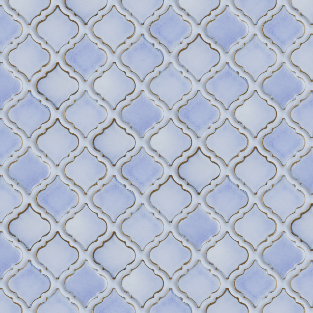 Hudson Tangier Frost Blue 12-3/8 in. x 12-3/8 in. Porcelain Mosaic Tile