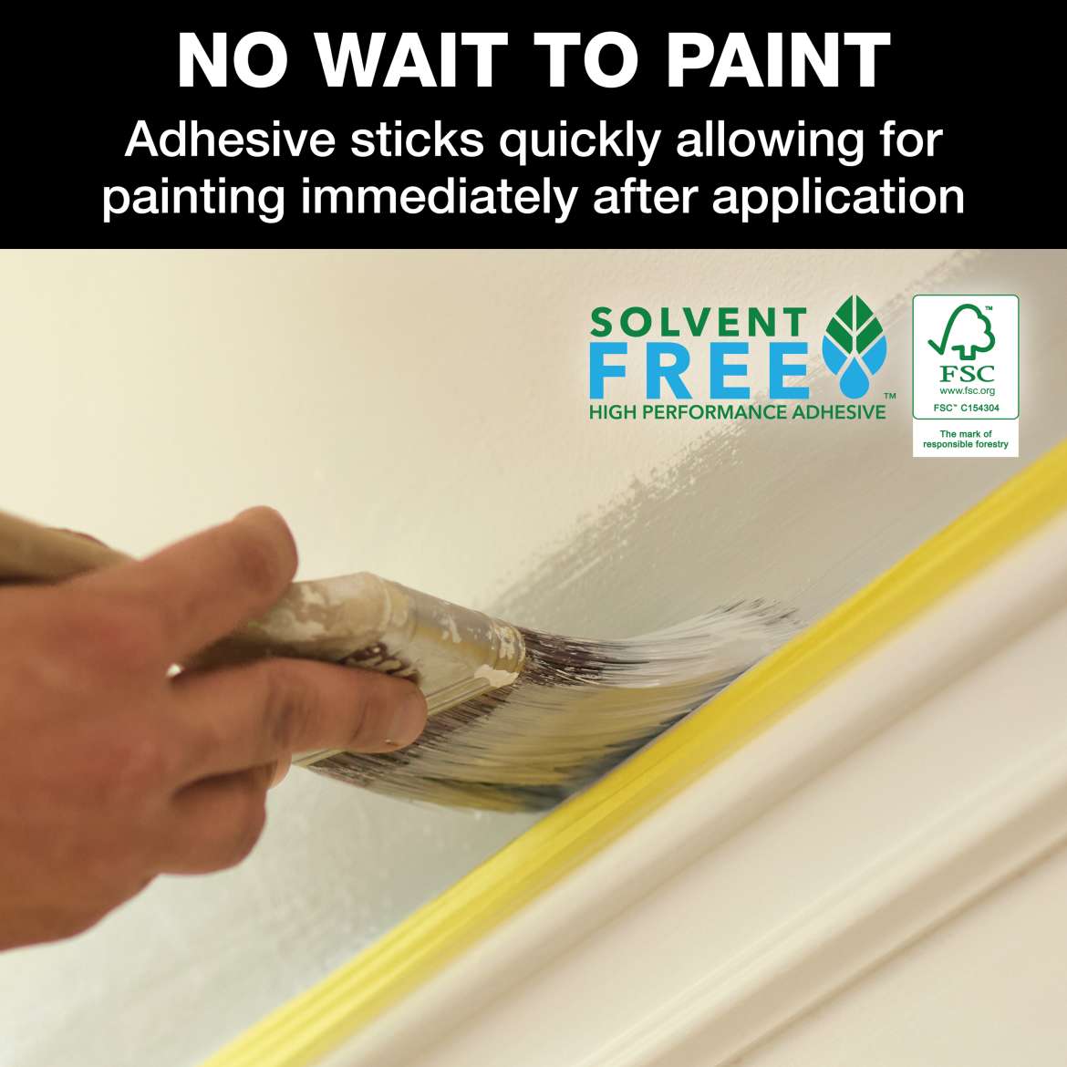 FrogTape<sup>®</sup> Delicate Surface Painter's Tape Application Image 4
