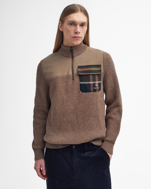 Maglione Miller con zip corta – Barbour x Baracuta 