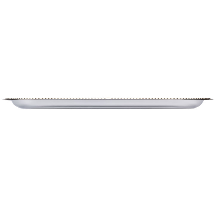 Odyssey rectangular serving tray with gold trim