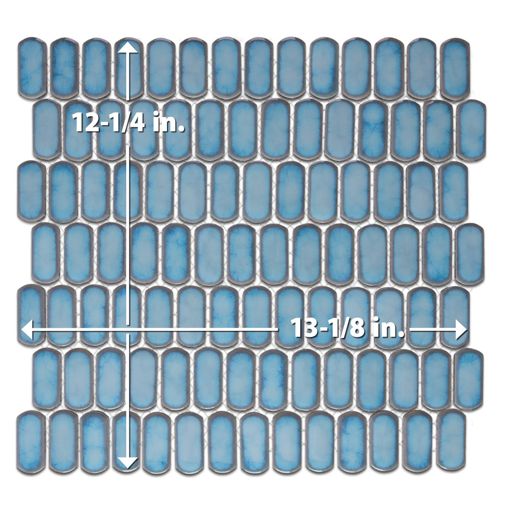 Hudson Capsule Marine 12-1/4 in. x 13-1/8 in. Porcelain Mosaic Tile