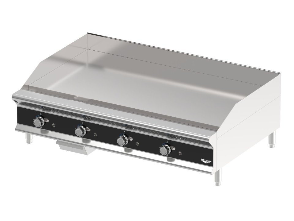 48-inch heavy-duty flat-top gas griddle with manual controls
